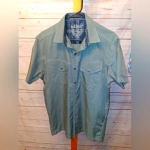 Kuhl Green Mens Med Button up SS Shirt. Excellent Condition.